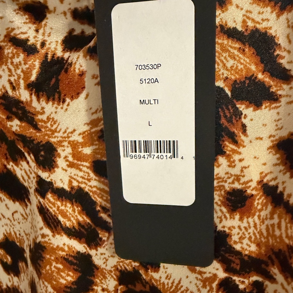 Bebe  Animal Print Midi Dress Size L - Picture 7 of 9